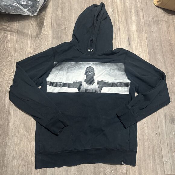 Nike Air Jordan Hoodie Large Legend Flight Wings Photo Black Jumpman Rare